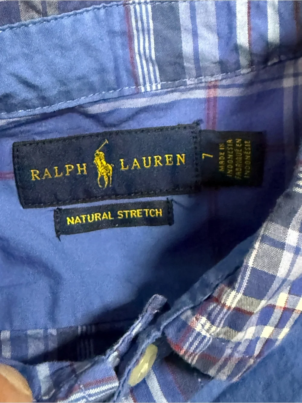 Ralph Lauren Short Sleeve Button Front Shirt Size 7